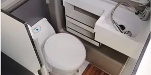Panama P57 rising roof campervan washroom and loo