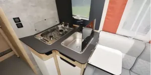 Rapido C86 Night Edition motorhome kitchen