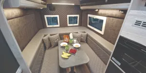 Mega Mobil Lounge 640 rear lounge