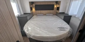Island bed in its lowest setting - the electric raising feature is optional
