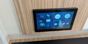 The smart control panel, which is full colour and easy to use