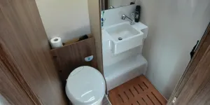 The toilet inside the Elnagh Baron 530