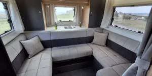 The lounge inside the Bailey Adamo XL-DL motorhome