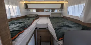Benimar Tessoro T861 single beds at the back