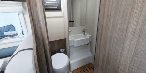 Elnagh Baron 530 interior showing washroom