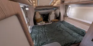 The bedroom inside the Auto-Sleeper Nuevo EK Plus