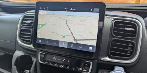 The dashboard inside the Auto-Sleeper Nuevo EK Plus