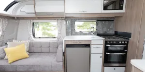 Coachman VIP 545_108 A marble-effect splashback injects a sophisticated look