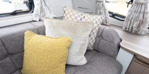 Coachman VIP 545_112 Cushions are in three very different fabric types