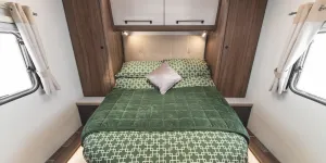 The large and luxury bedroom of the Buccaneer Starliner Barracuda
