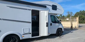 Etrusco A 6.9 SB 2026 motorhome showing windowless habitation door