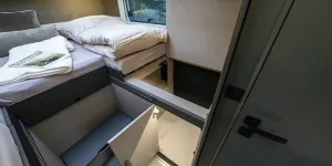 Wardrobe under the foot of one of the beds: Frankia Noctra Cruiser 7.6L