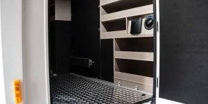 Storage in the garage and the convetional water filler point: Frankia Noctra Cruiser 7.6L