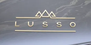 The exterior logo of the Coachman Lusso II