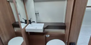 The washroom inside the Dreamer Select D55 20th Anniversary campervan