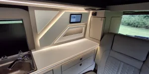 inside the Hillside Birchover Classic T7 campervan