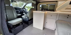 inside the Hillside Birchover Classic T7 campervan