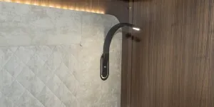 Stunning corner lights – one touch turns on a subtle rim of light and a second touch gives you full illumination