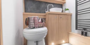 The washroom of the elddis crusader aurora