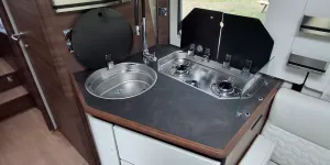 Rapido 8066dF motorhome kitchen