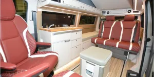 The CJL Leisure Adventure Coast rising roof campervan interior