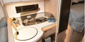 Coachman Travel Master Sportivo 565 low-profile motorhome kitchen