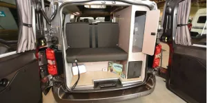 Orange Campers Micro Camper rising roof campervan rear