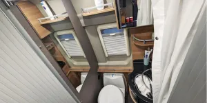 The Dethleffs Globetrail Classic 640 ER campervan washroom