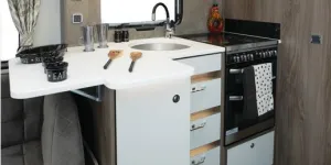 Coachman Laser 665 Xtra caravan kitchen (photo courtesy of Richard Chapman)