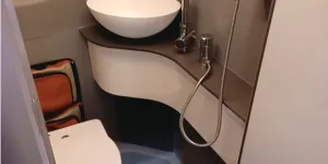 CJL Grande Adventure 600-4 high-top campervan washroom