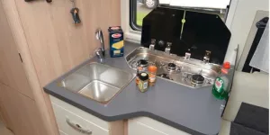 The Giottiline Siena 397 low-profile motorhome kitchen