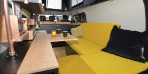 Brown Bid & Co Sully rising roof campervan interior
