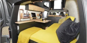 Brown Bid & Co Sully rising roof campervan rear view