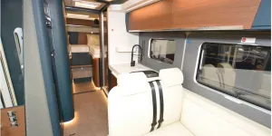 The Laika Kreos H5109 A-class motorhome interior