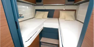 The Laika Kreos H5109 A-class motorhome beds
