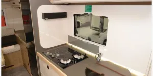 Mobilvetta K-Yacht 80 A-class motorhome kitchen