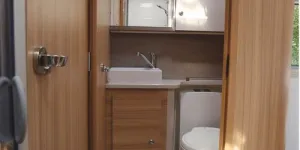 The Bailey Pegasus Grande GT75 Portofino caravan washroom
