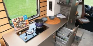 Hymer Venture S rising roof motorhome kitchen