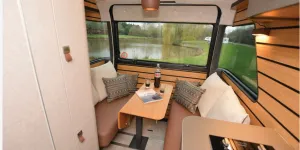 Hymer Venture S rising roof motorhome lounge