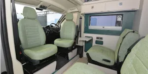 Orange Campers Trouvaille MWB rising roof campervan cab