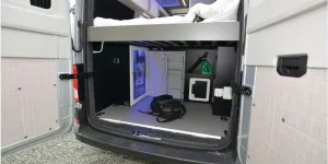 The Dormobile Ballintrae high-top rising roof campervan rear