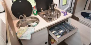 Rimor Kilig 9 overcab motorhome kitchen