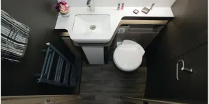 Swift Elegance Grande 860 caravan washroom (photo courtesy of Richard Chapman)