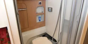 The Malibu Van Compact 540 campervan washroom