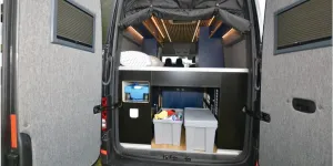Knights Custom Prestige XL high-top campervan rear view