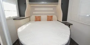 The Chausson Titanium Ultimate 788 low-profile motorhome bedroom