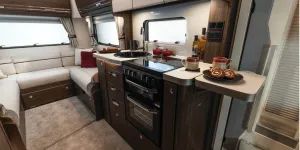 Elddis Encore 295 low-profile motorhome kitchen (photo courtesy of Elddis)