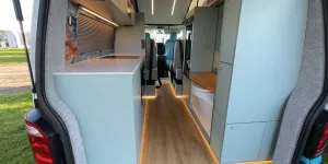 Knights Custom Mountain Tourer rising roof campervan rear
