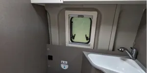 The Etrusco CV 600 DB high-top campervan washroom