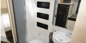 The Rapido Van V68 high-top campervan washroom